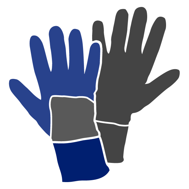 picto gants bleu et gris
